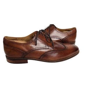 Florsheim Men Size 13M Brown  Leather Lace Up Comfort Wingtip Oxford 13383NR-221